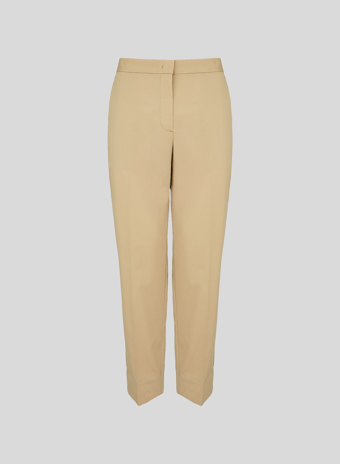 PANTALONI DRITTI IN POPELINE DI COTONE CON RIGHE A CONTRASTO
