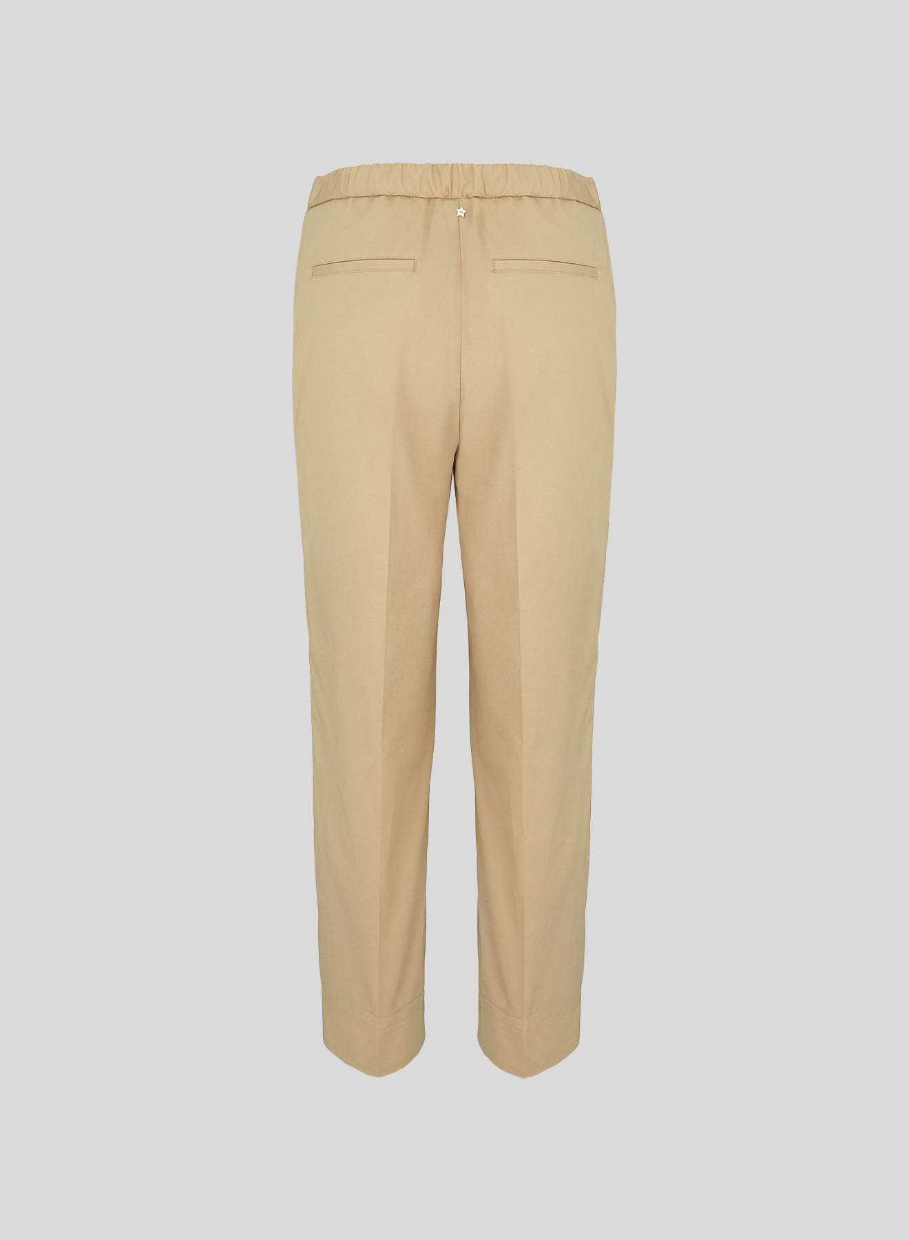 PANTALONI DRITTI IN POPELINE DI COTONE CON RIGHE A CONTRASTO