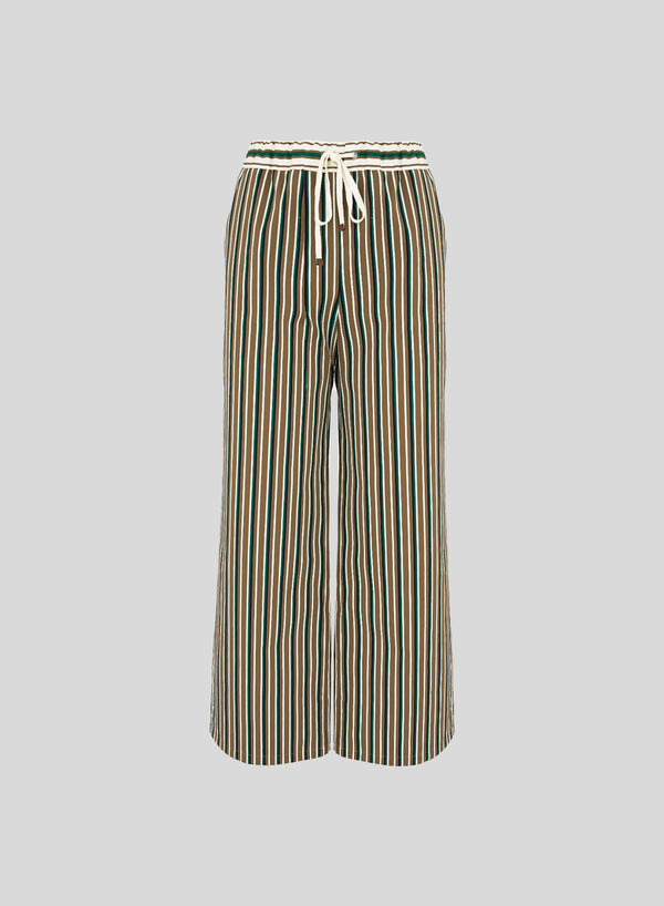 PANTALONI IN COTONE A RIGHE