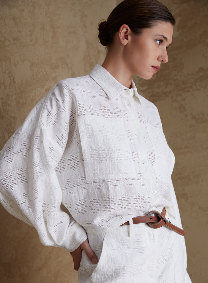 LINEN FIL COUPE SHIRT
