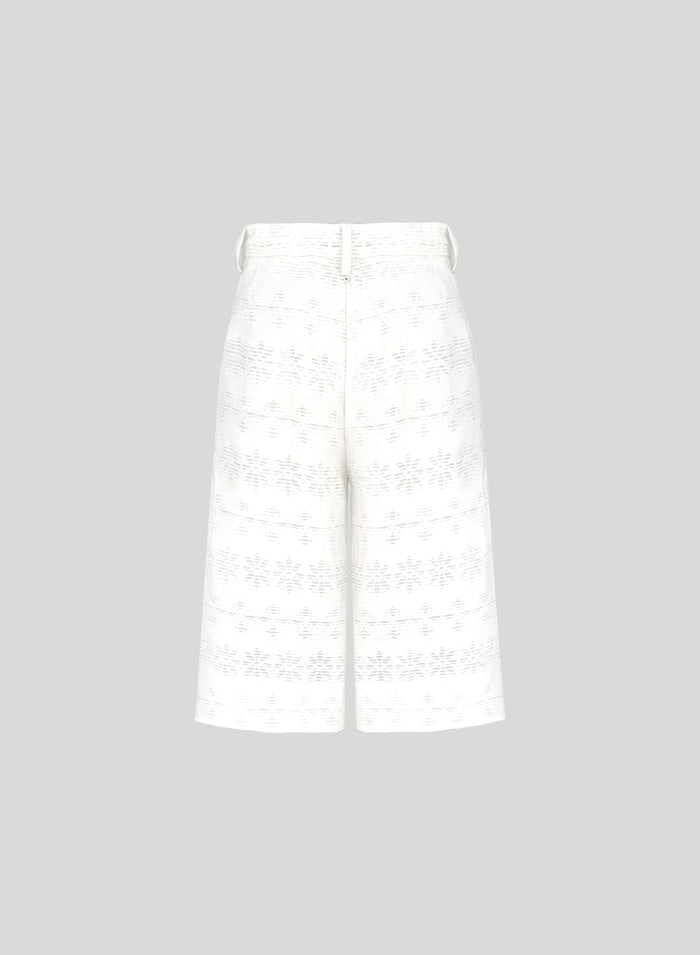 BERMUDA SARTORIALI IN FIL COUPE DI LINO