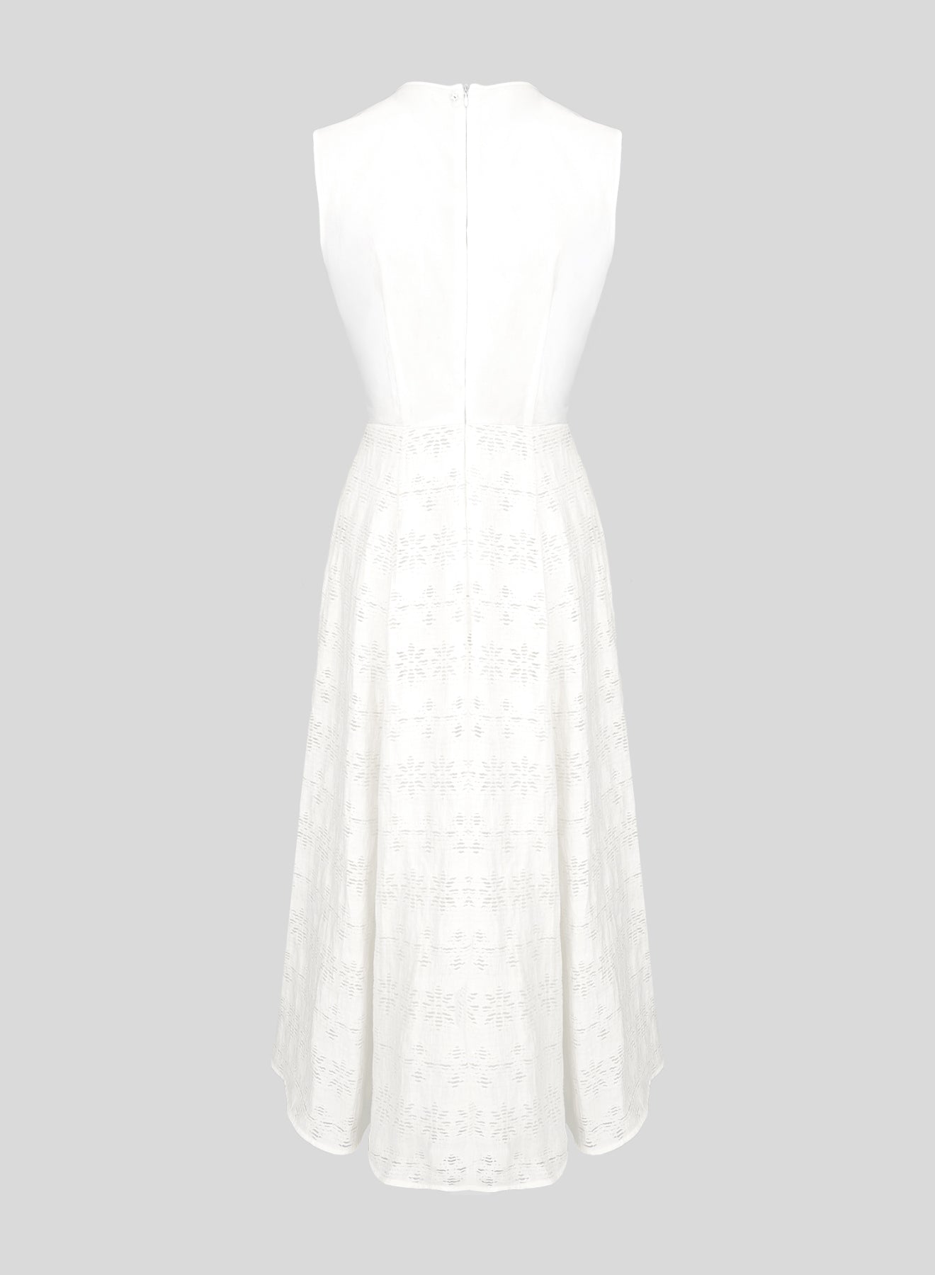 LONGUETTE DRESS IN LINEN AND COTTON FIL COUPE