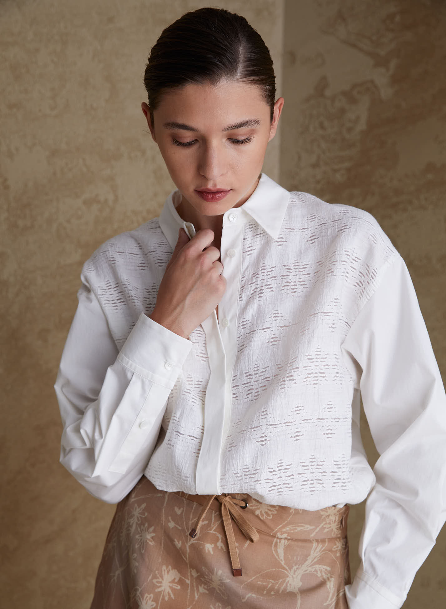 CLASSIC COTTON AND LINEN FIL COUPE SHIRT