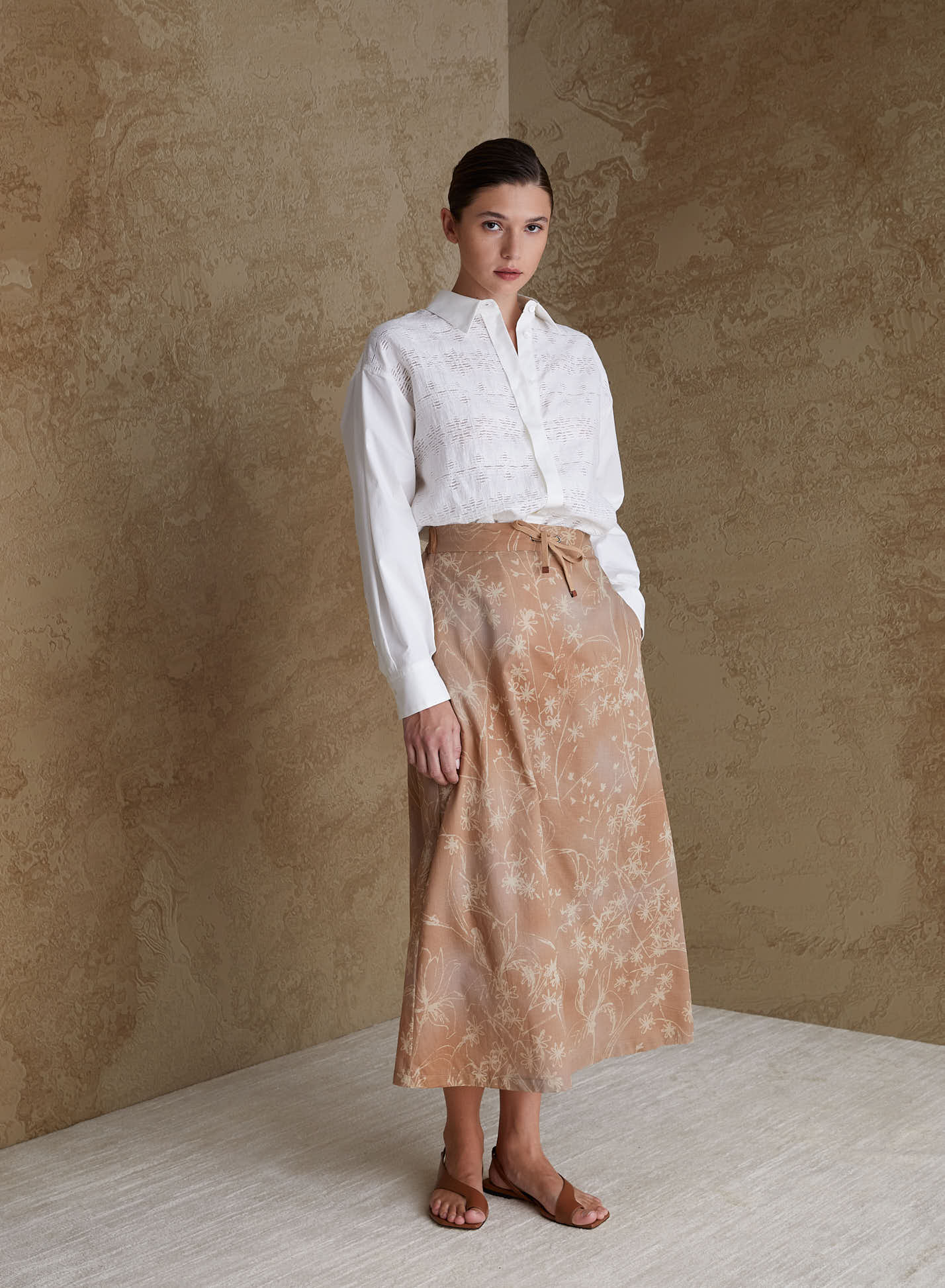CLASSIC COTTON AND LINEN FIL COUPE SHIRT