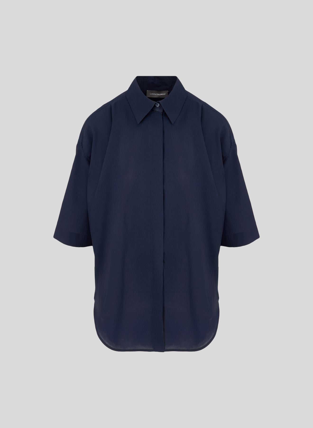 SHORT-SLEEVED SHIRT IN LIGHT COTTON POPLIN