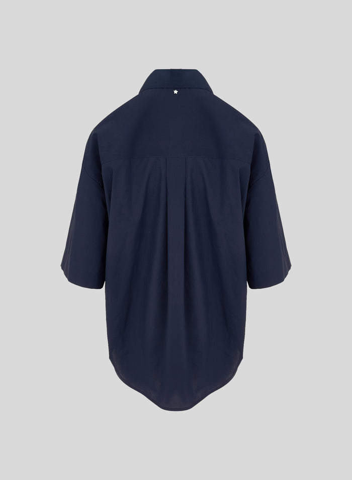 SHORT-SLEEVED SHIRT IN LIGHT COTTON POPLIN
