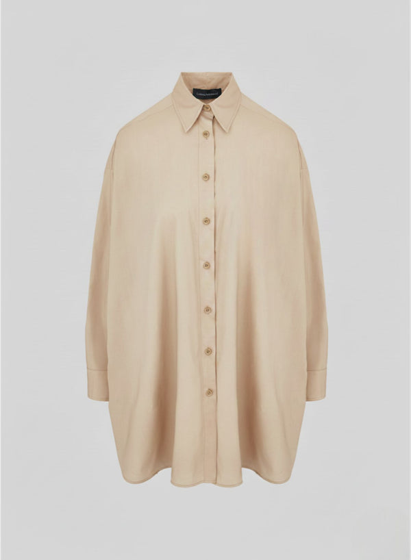 CAMICIA OVERSIZE IN POPELINE LEGGERO DI COTONE
