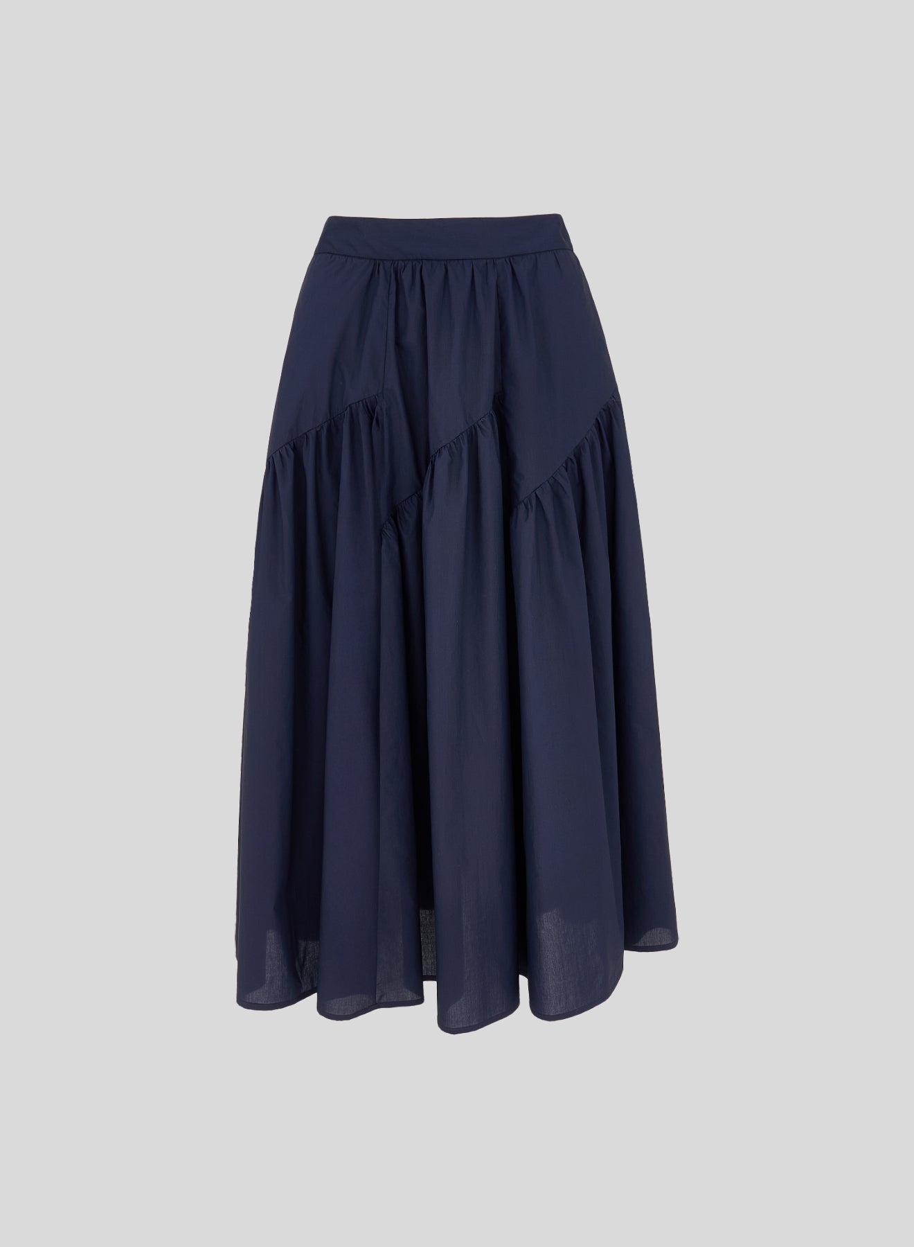 COTTON POPLIN FLARED SKIRT