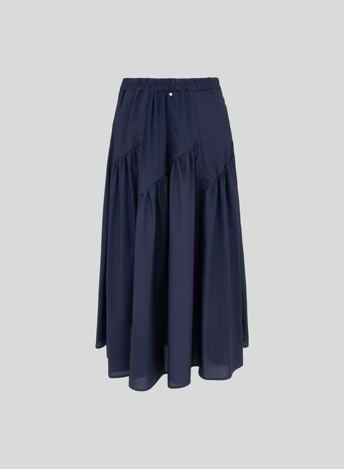 COTTON POPLIN FLARED SKIRT
