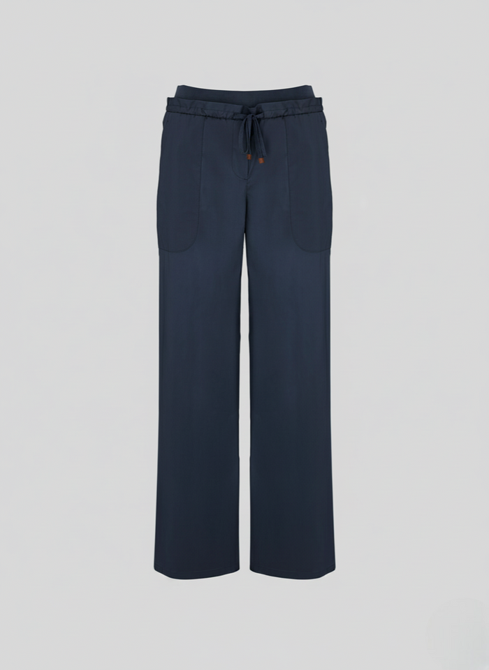 WIDE-LEG PANTS IN LIGHT COTTON POPLIN