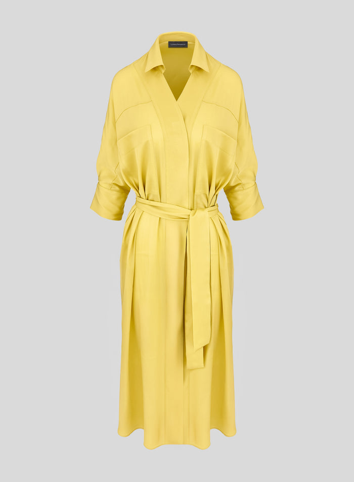 ABITO CHEMISIER LONGUETTE IN TWILL DI MISTO SETA