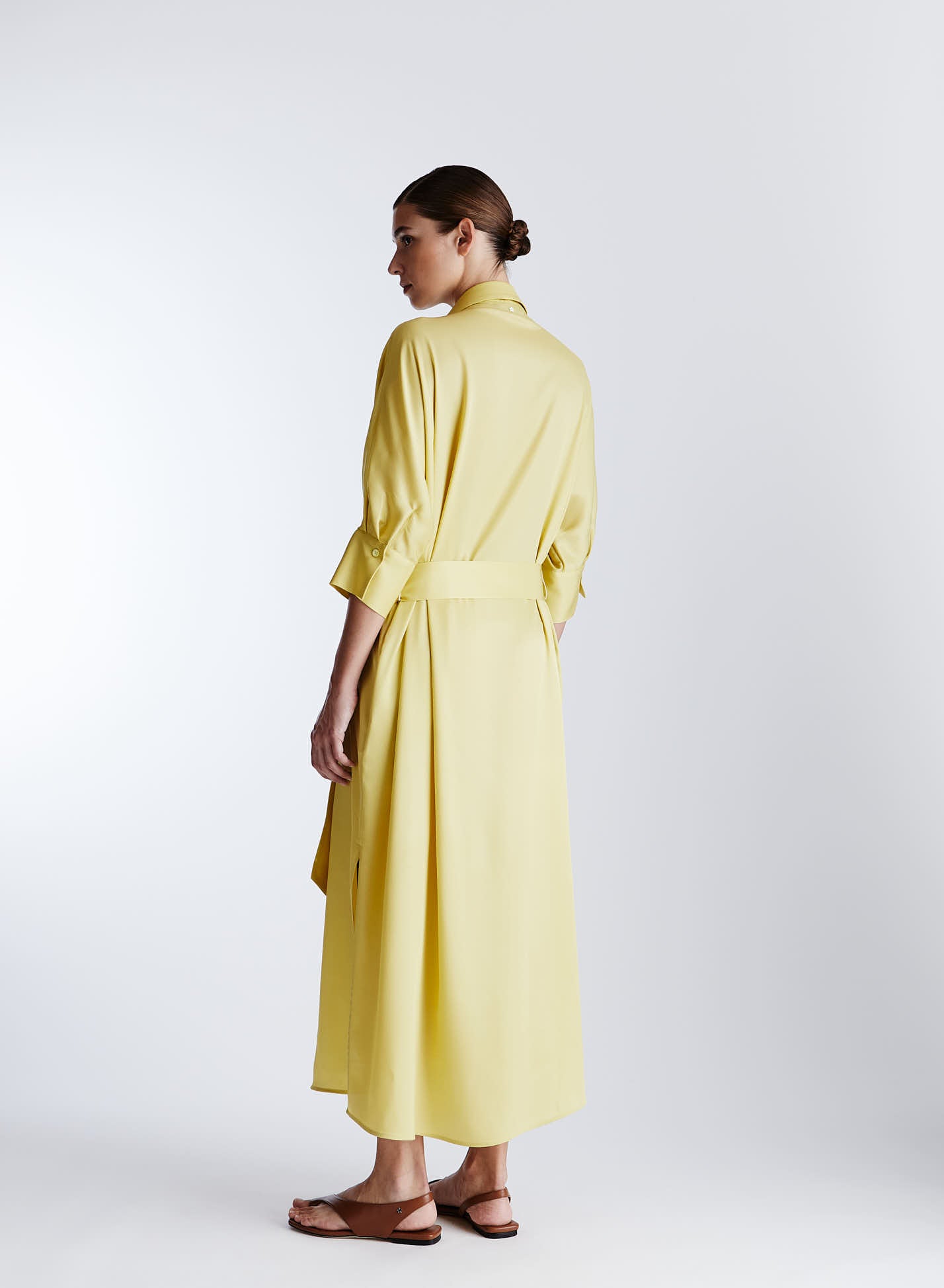 ABITO CHEMISIER LONGUETTE IN TWILL DI MISTO SETA
