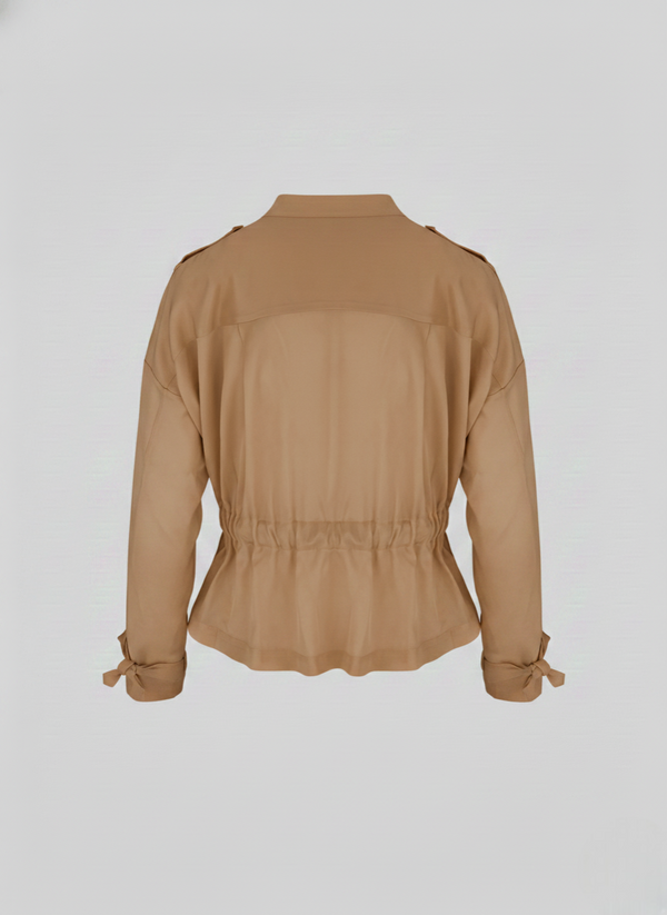 SILK BLEND TWILL BLOUSON