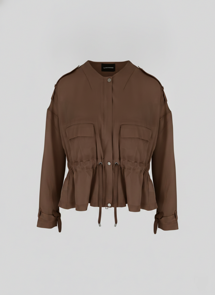 BLOUSON IN TWILL DI MISTO SETA