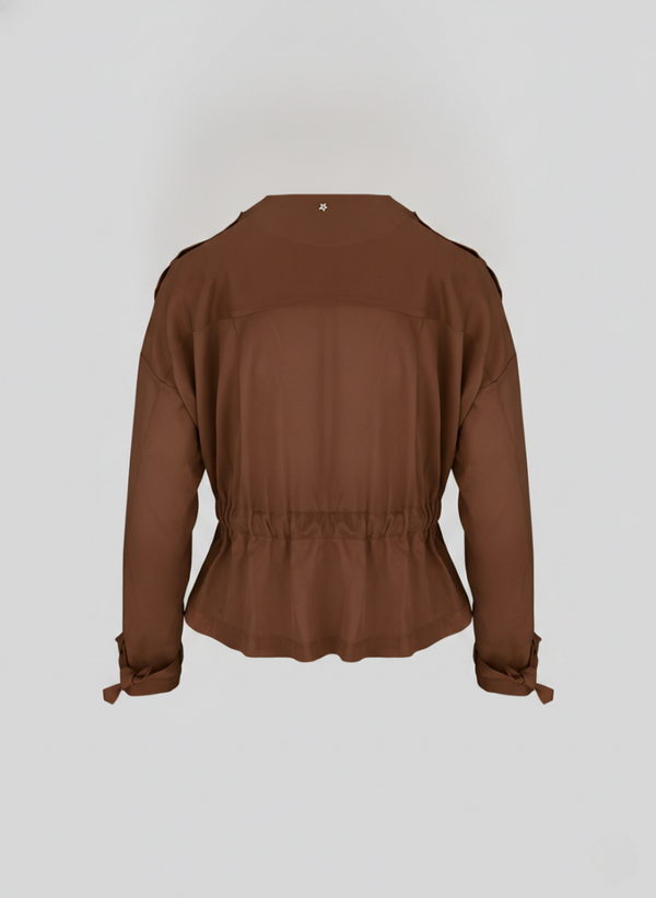 SILK BLEND TWILL BLOUSON