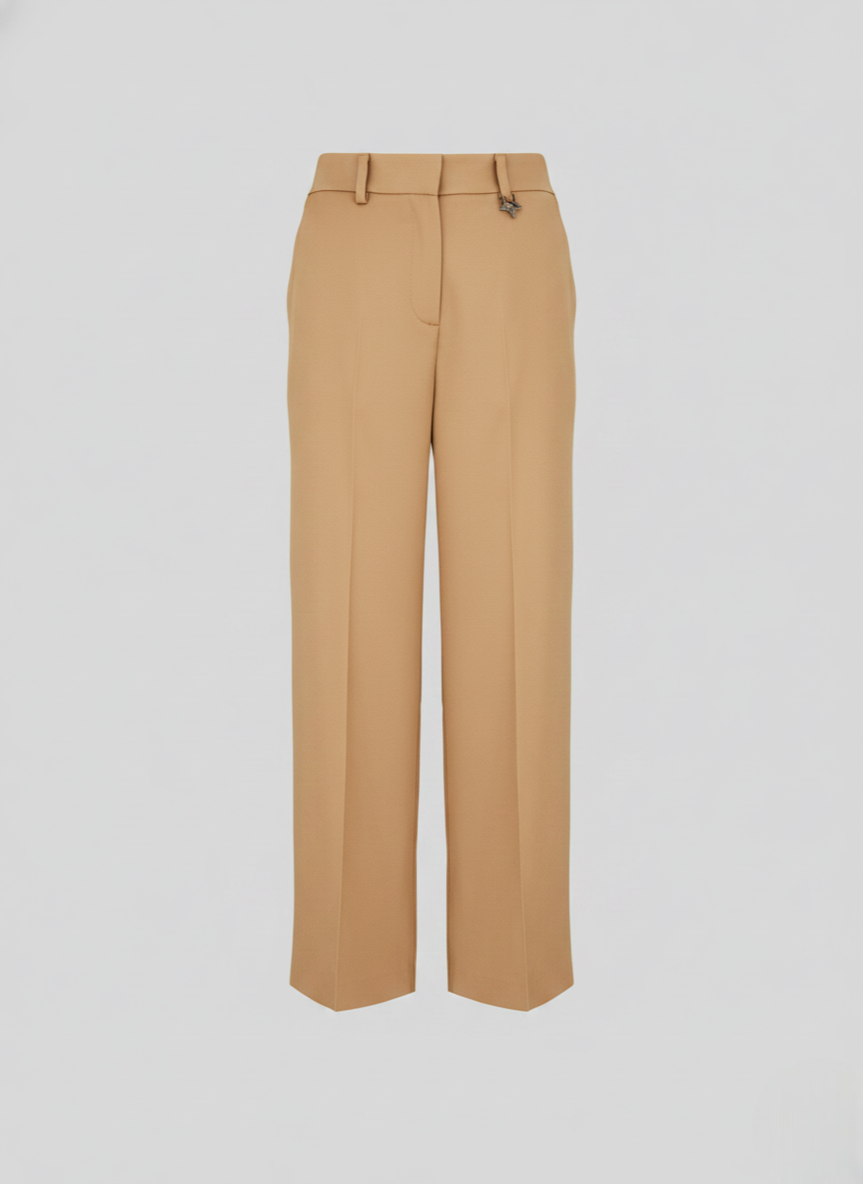 SILK BLEND TWILL TAILORED PANTS