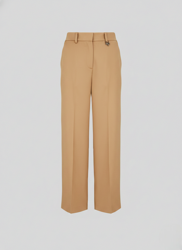 SILK BLEND TWILL TAILORED PANTS