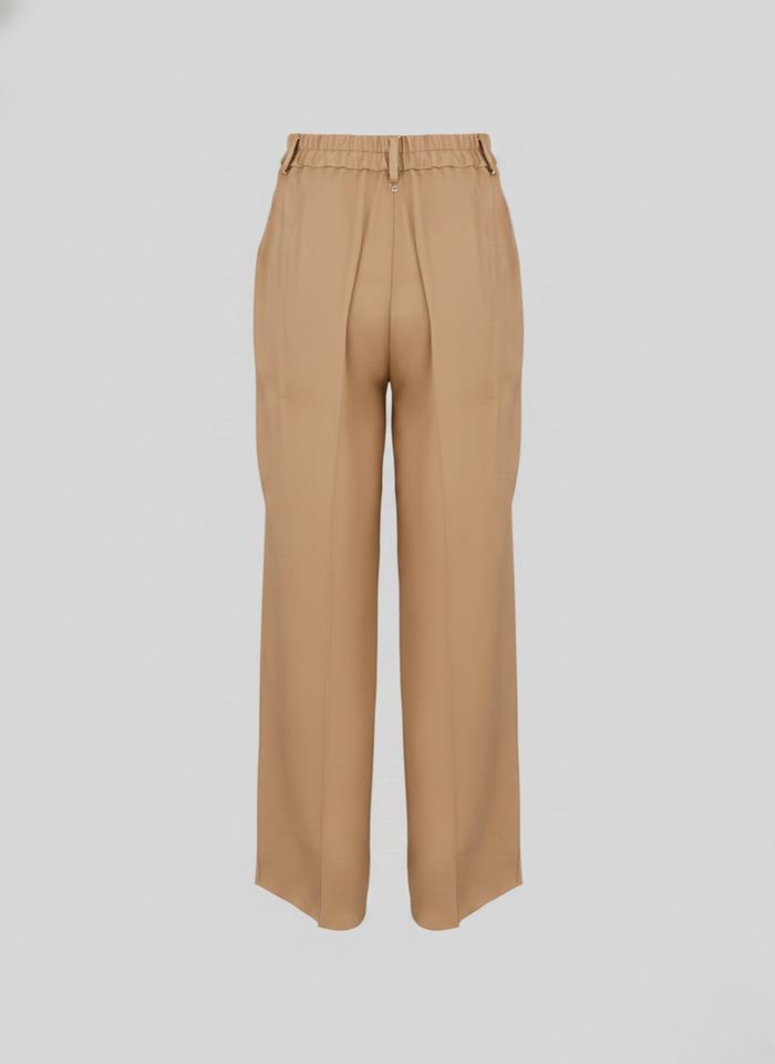 SILK BLEND TWILL TAILORED PANTS