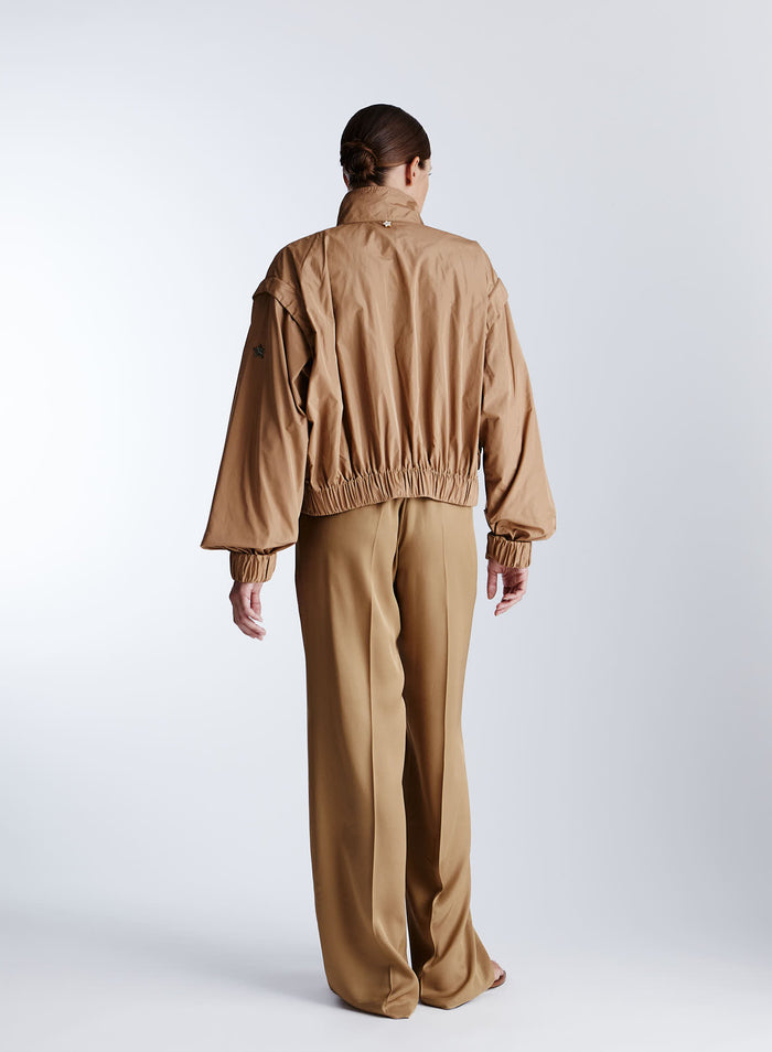 SILK BLEND TWILL TAILORED PANTS