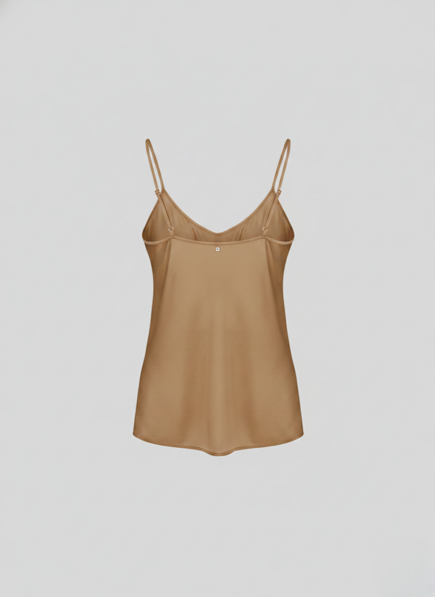 SILK BLEND TWILL CAMISOLE TOP