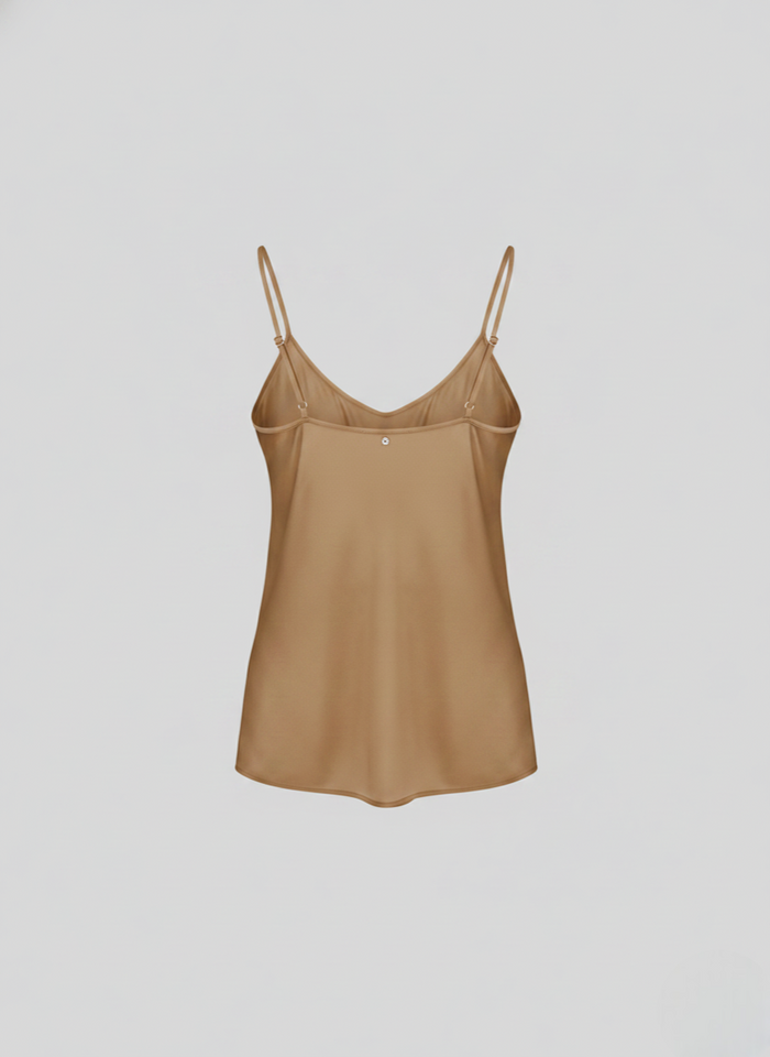 SILK BLEND TWILL CAMISOLE TOP