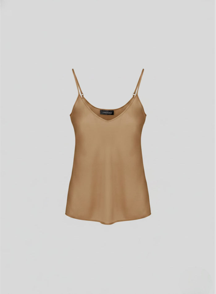 SILK BLEND TWILL CAMISOLE TOP