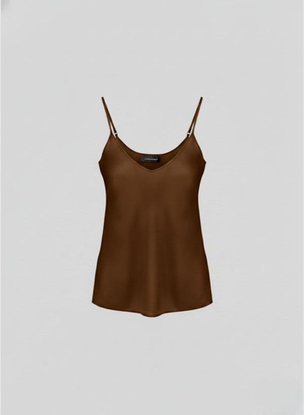 SILK BLEND TWILL CAMISOLE TOP