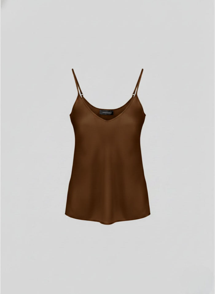SILK BLEND TWILL CAMISOLE TOP