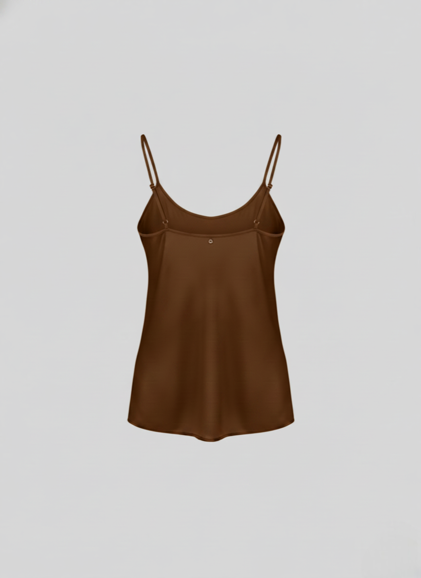 SILK BLEND TWILL CAMISOLE TOP