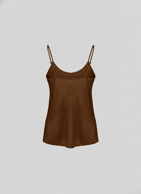 SILK BLEND TWILL CAMISOLE TOP