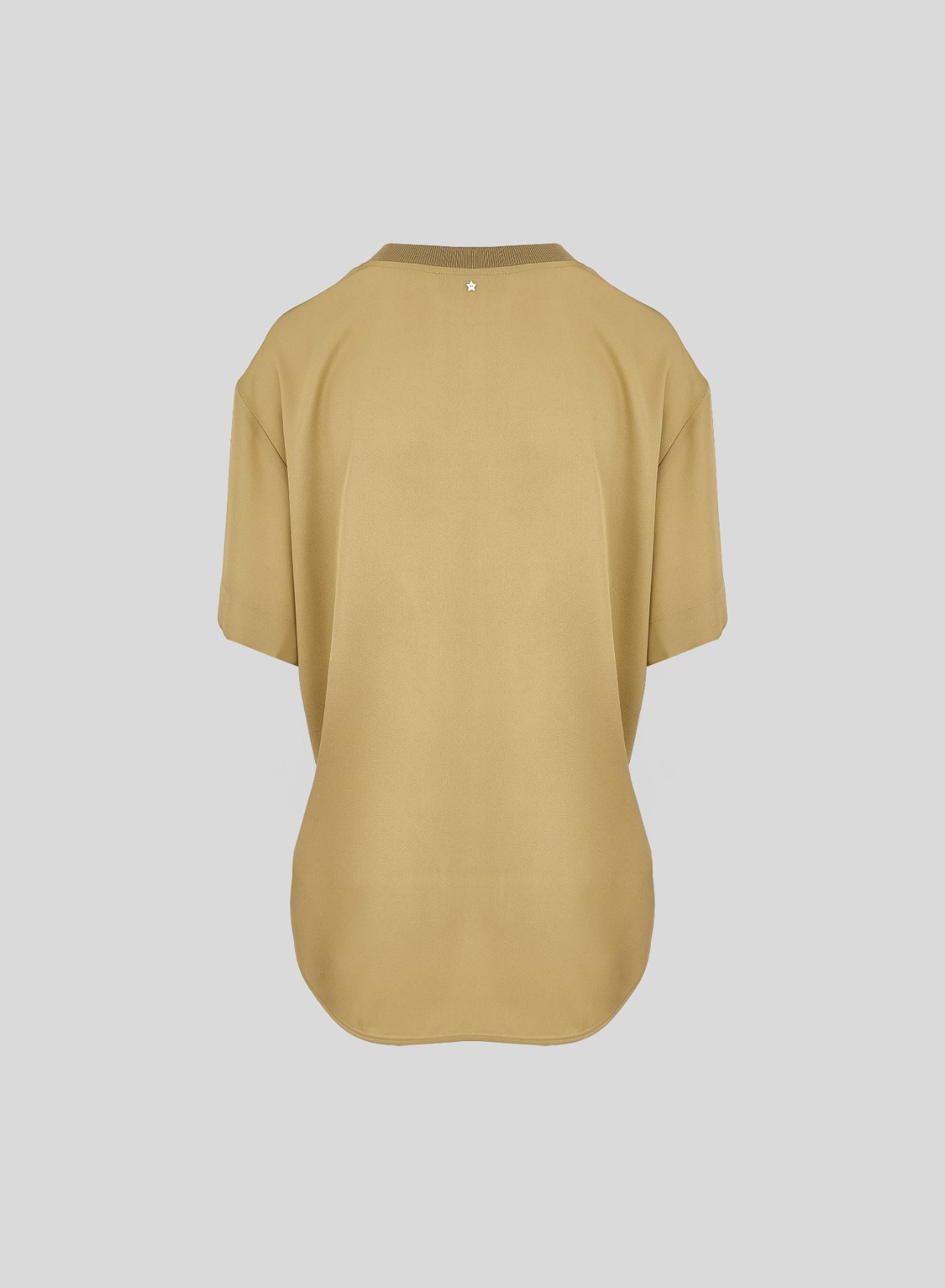 OVERSIZED SILK BLEND TWILL T-SHIRT