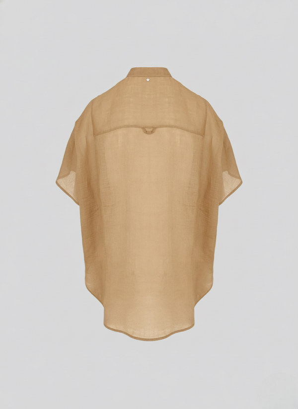 CAMICIA COREANA IN TWILL DI RAMIE