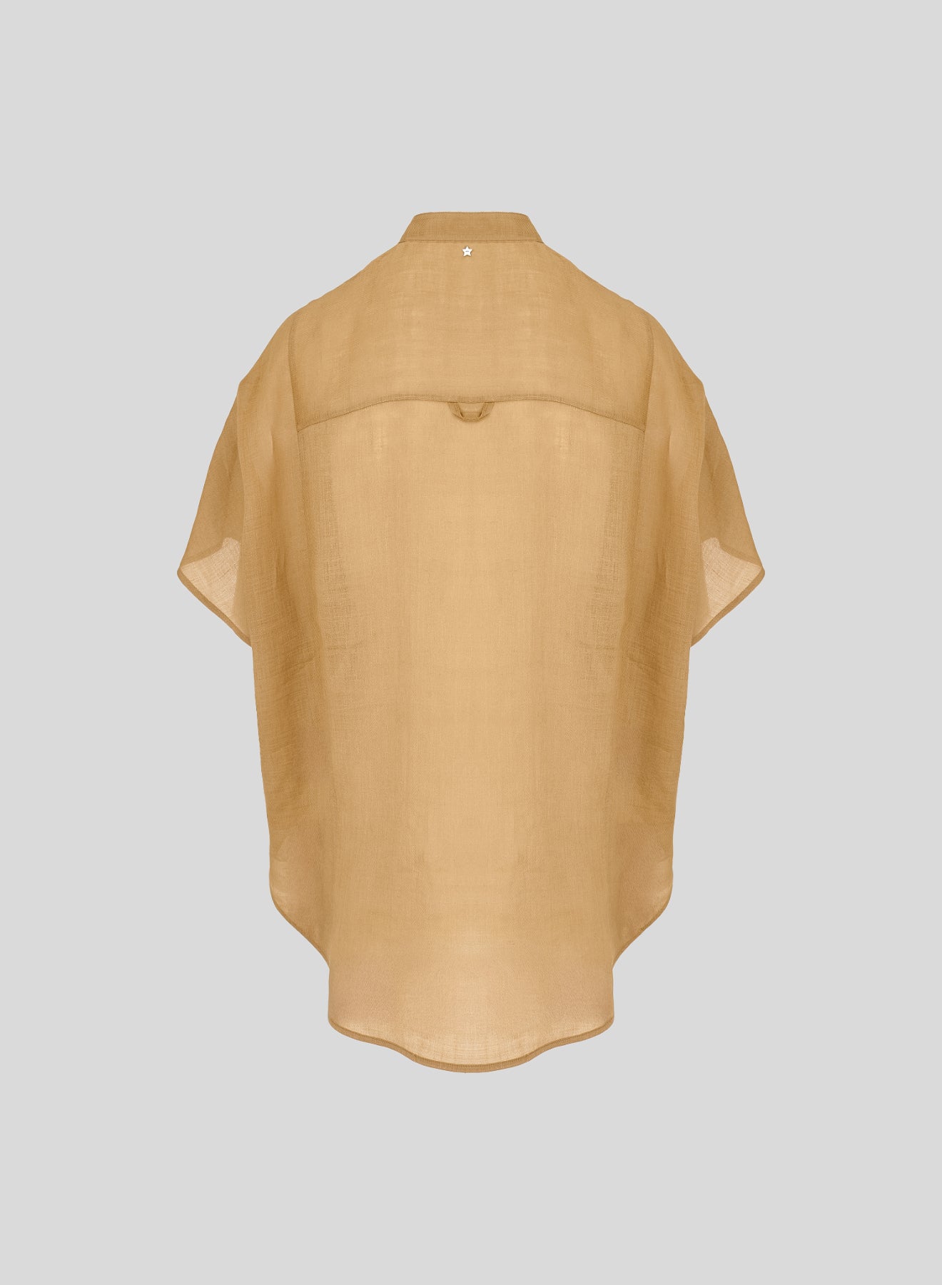 RAMIE TWILL KOREAN COLLAR SHIRT