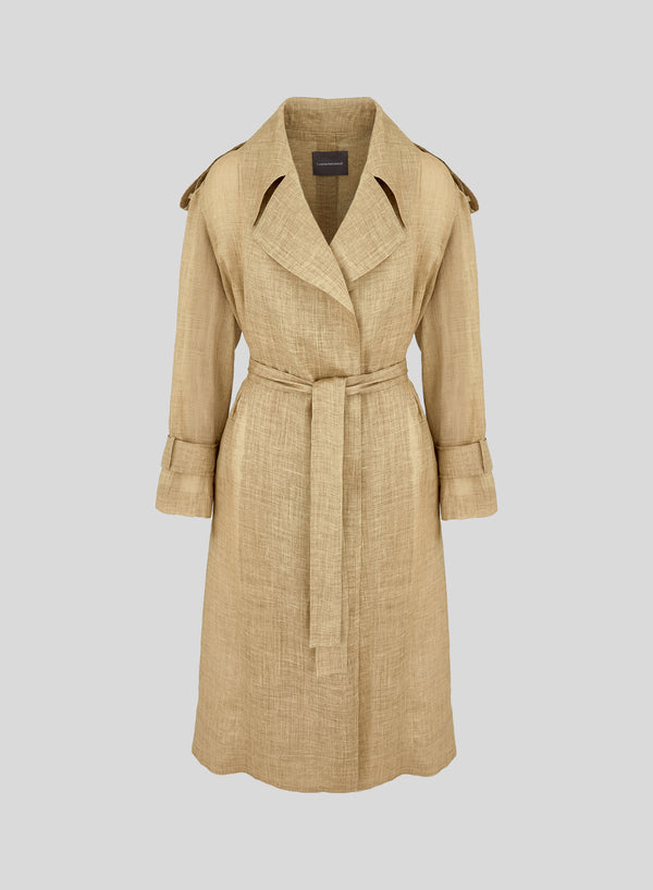 TRENCH IN TWILL DI RAMIE