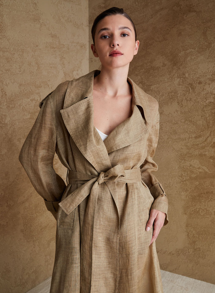 RAMIE TWILL TRENCH