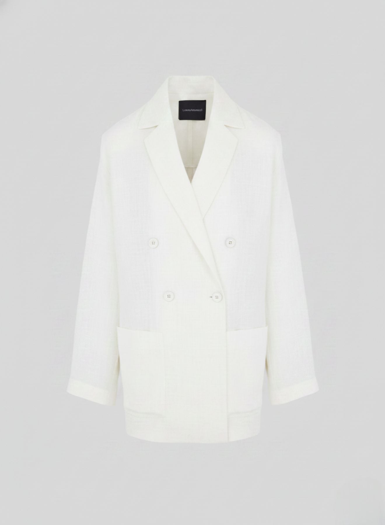 GIACCA DOPPIOPETTO IN TWILL DI RAMIE