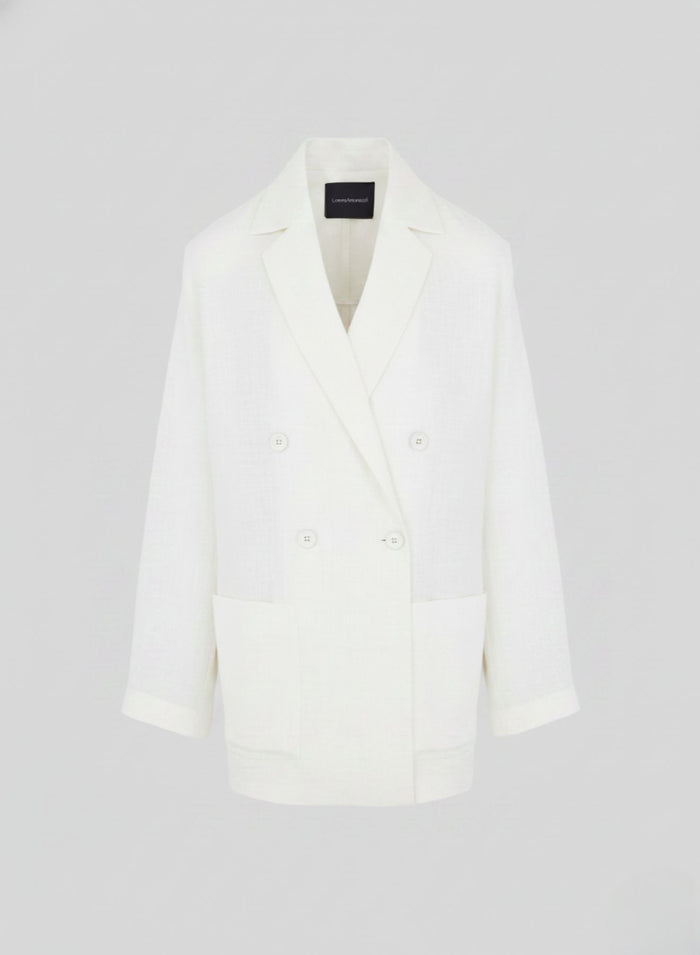 GIACCA DOPPIOPETTO IN TWILL DI RAMIE