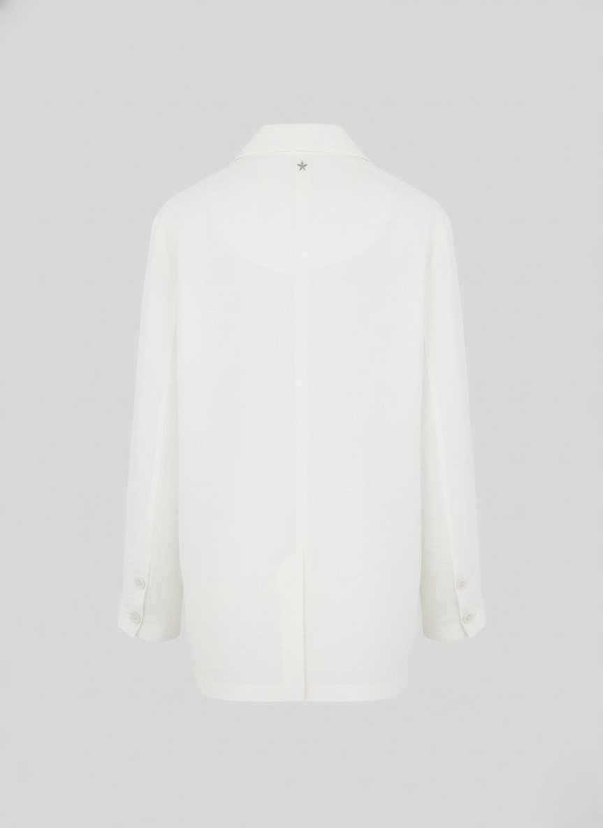 GIACCA DOPPIOPETTO IN TWILL DI RAMIE