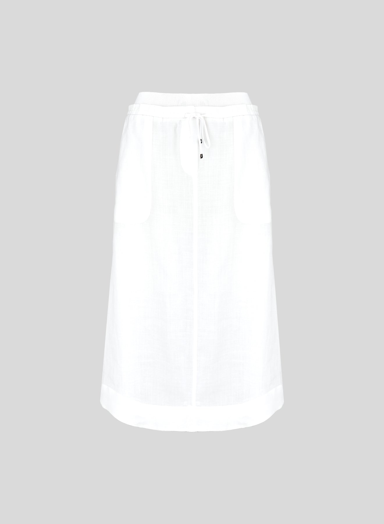 GONNA LONGUETTE IN TWILL DI RAMIE