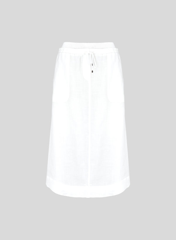 GONNA LONGUETTE IN TWILL DI RAMIE