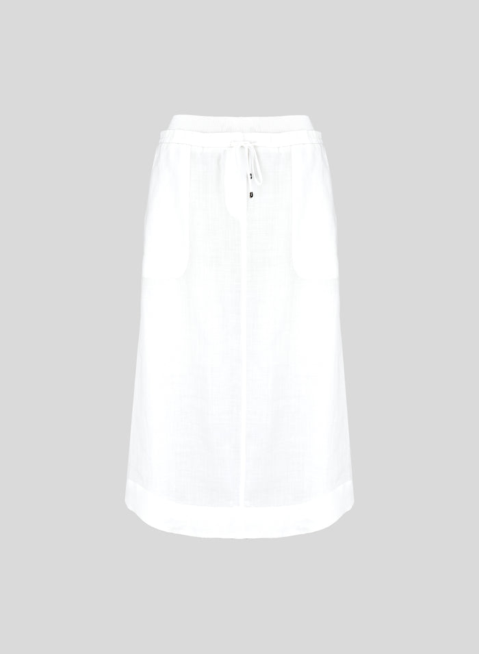 GONNA LONGUETTE IN TWILL DI RAMIE