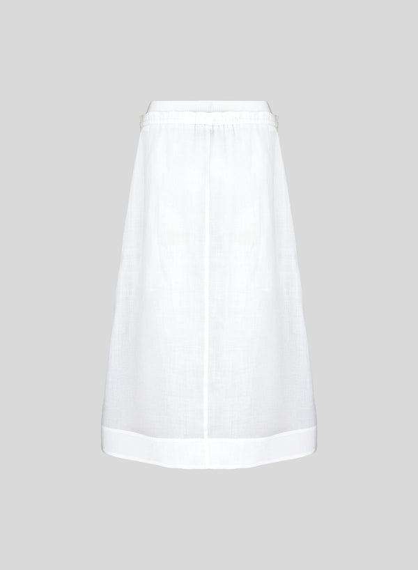 GONNA LONGUETTE IN TWILL DI RAMIE