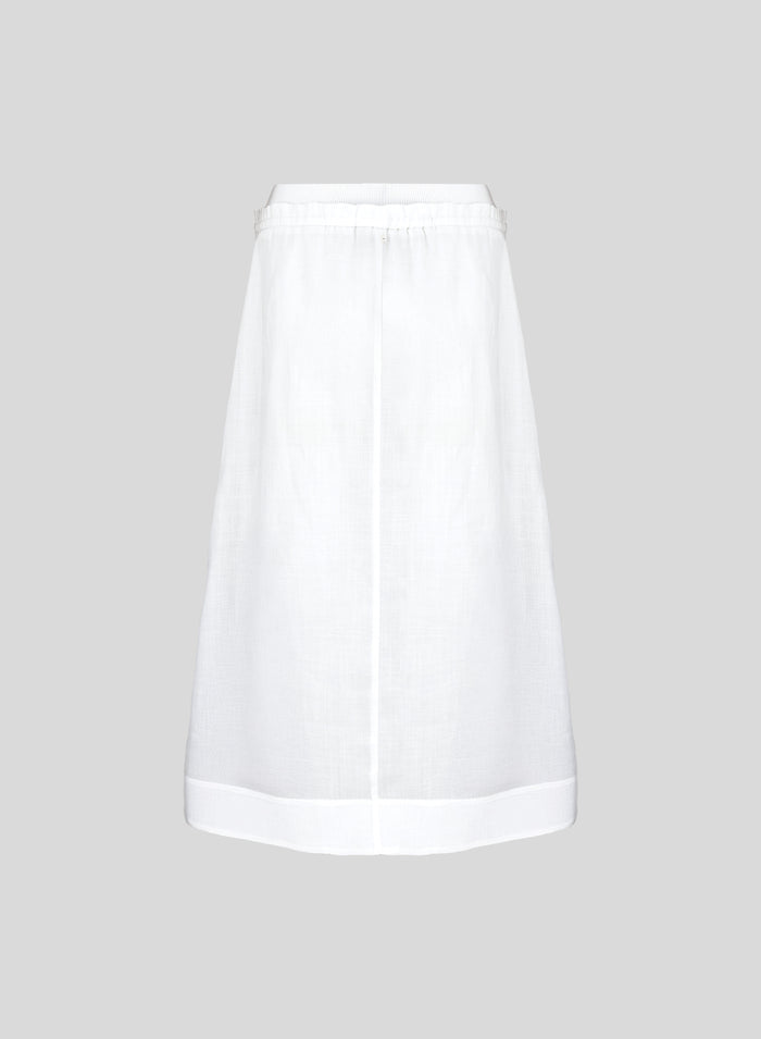 GONNA LONGUETTE IN TWILL DI RAMIE