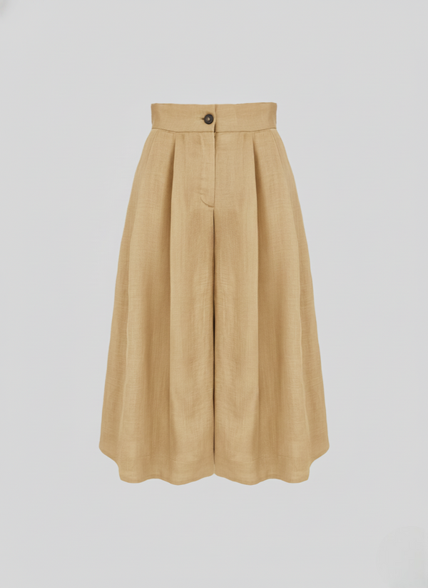 BERMUDA OVERSIZE IN TWILL DI RAMIE