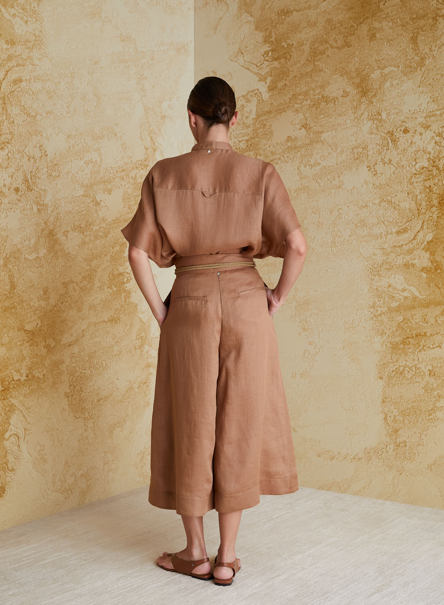 BERMUDA OVERSIZE IN TWILL DI RAMIE
