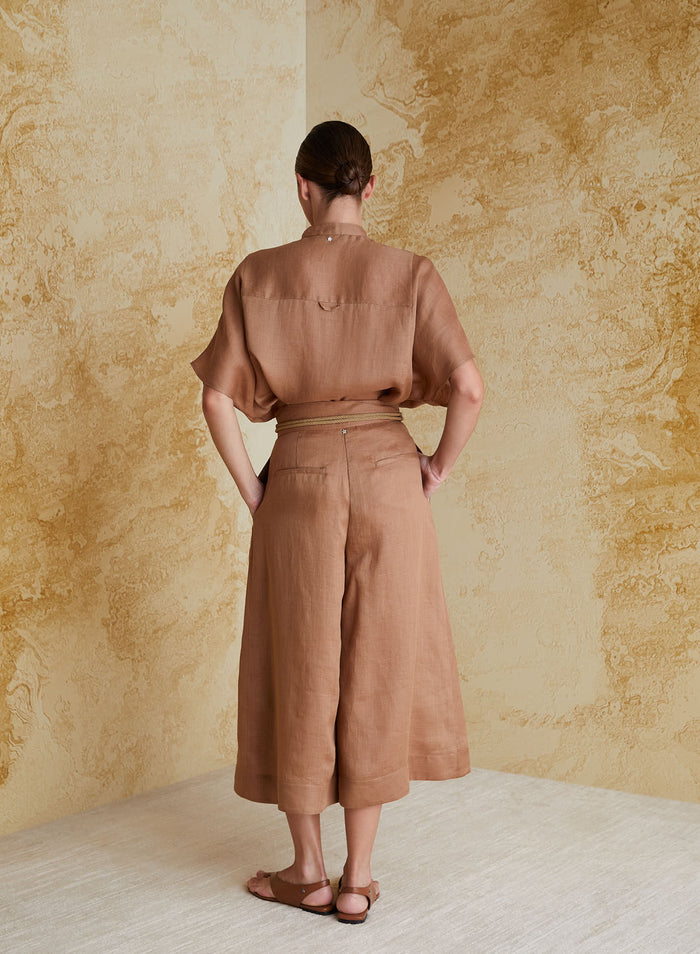 BERMUDA OVERSIZE IN TWILL DI RAMIE