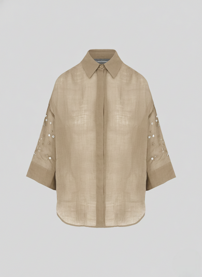 EMBROIDERED RAMIE SHIRT