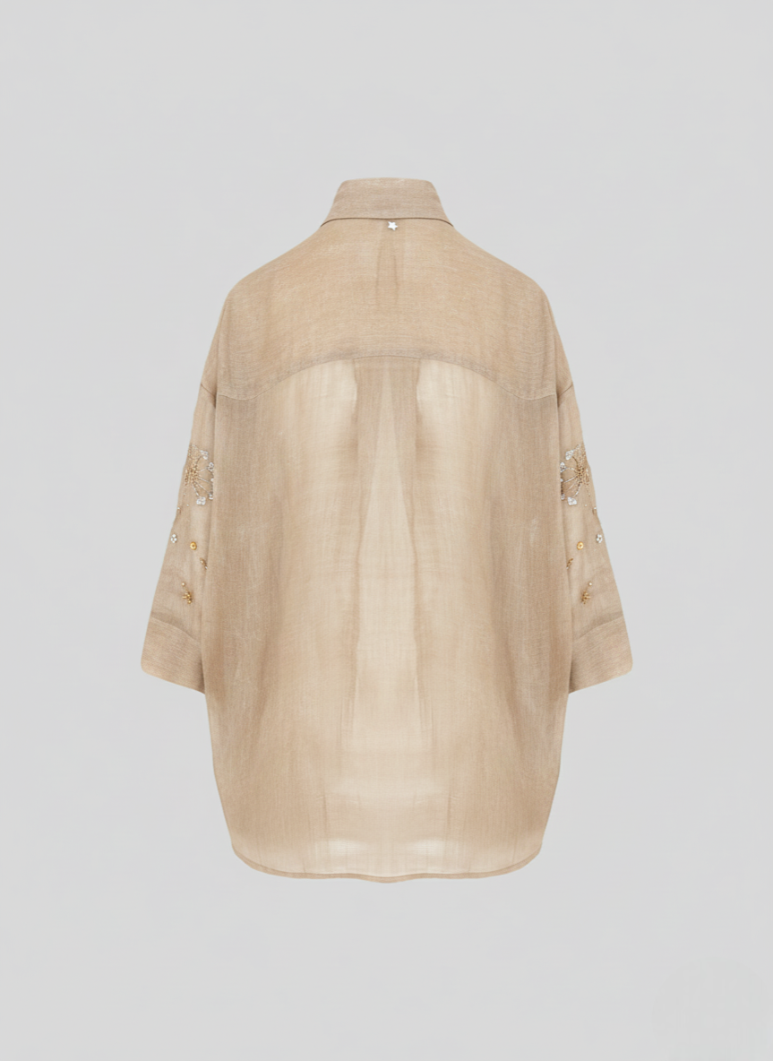 EMBROIDERED RAMIE SHIRT