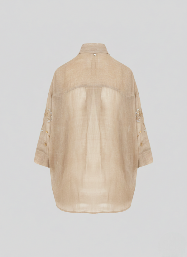 CAMICIA IN RAMIE RICAMATO