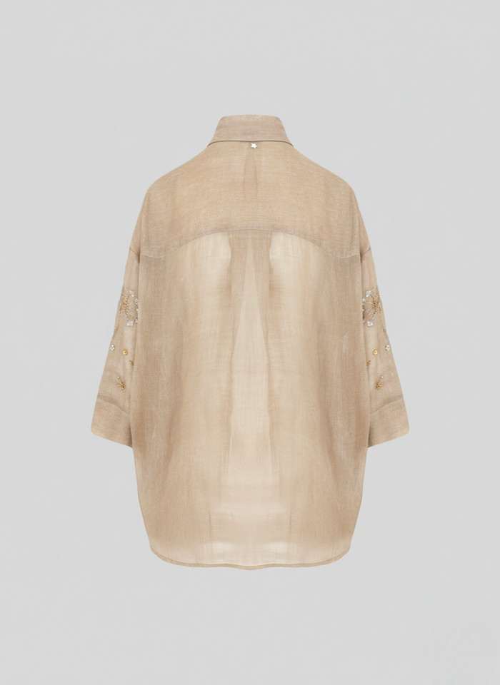 EMBROIDERED RAMIE SHIRT